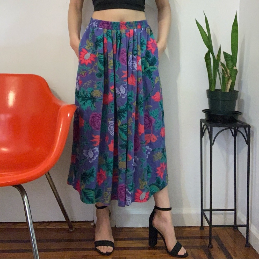 Vintage Koret Floral Skirt with pockets